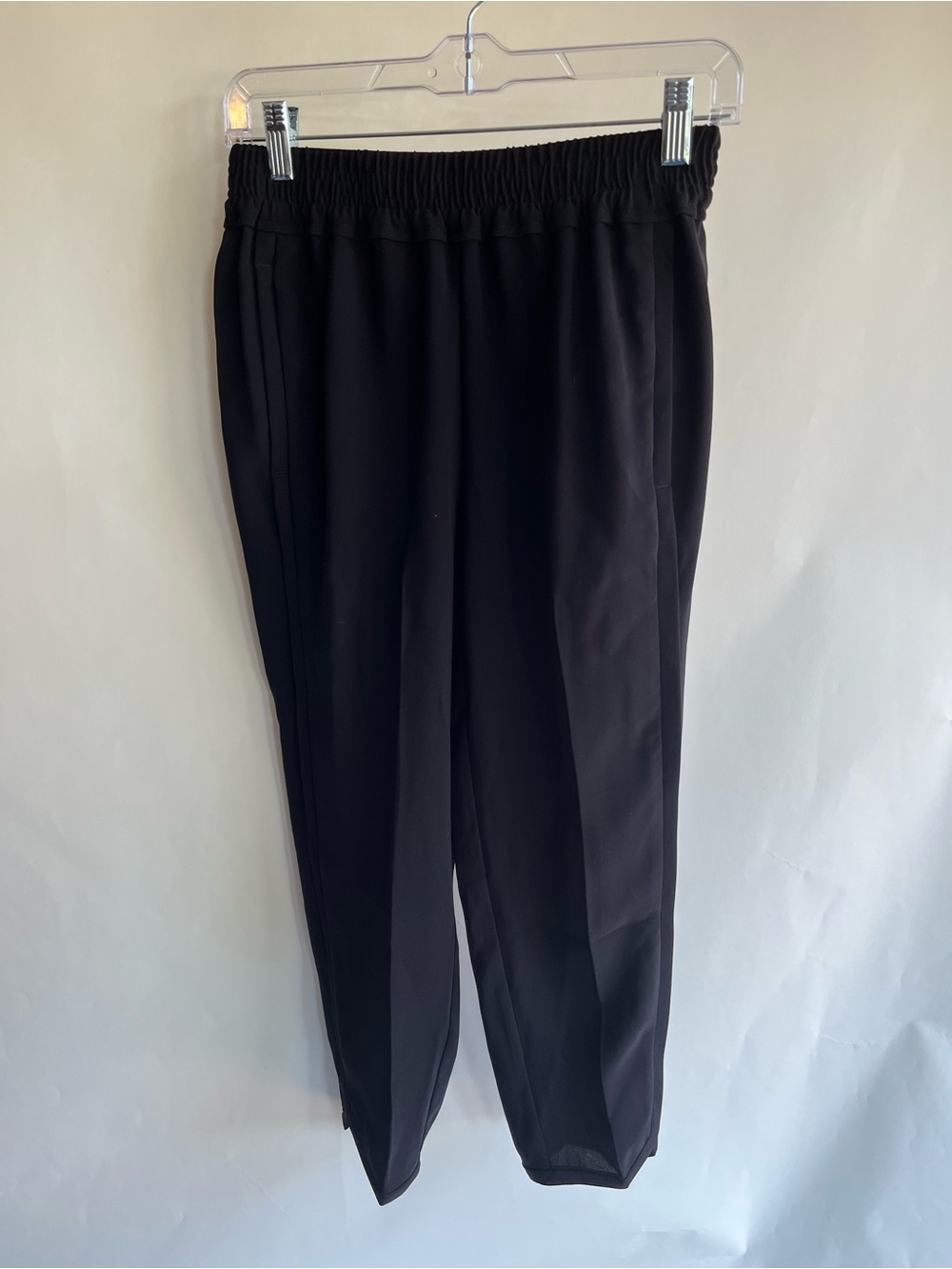 J Crew Polyester Trousers Dress Pants Casual Black Sz 2 petite Women’s Piping